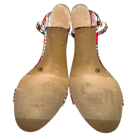 Worthington Multicolor Block Heels Size 10 – Bold, Flirty, Fun Statement - Picture 7 of 7